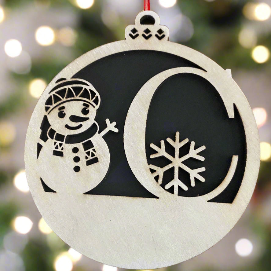 Personalized Alphabet Snowman