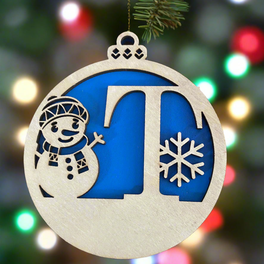 Personalized Alphabet Snowman