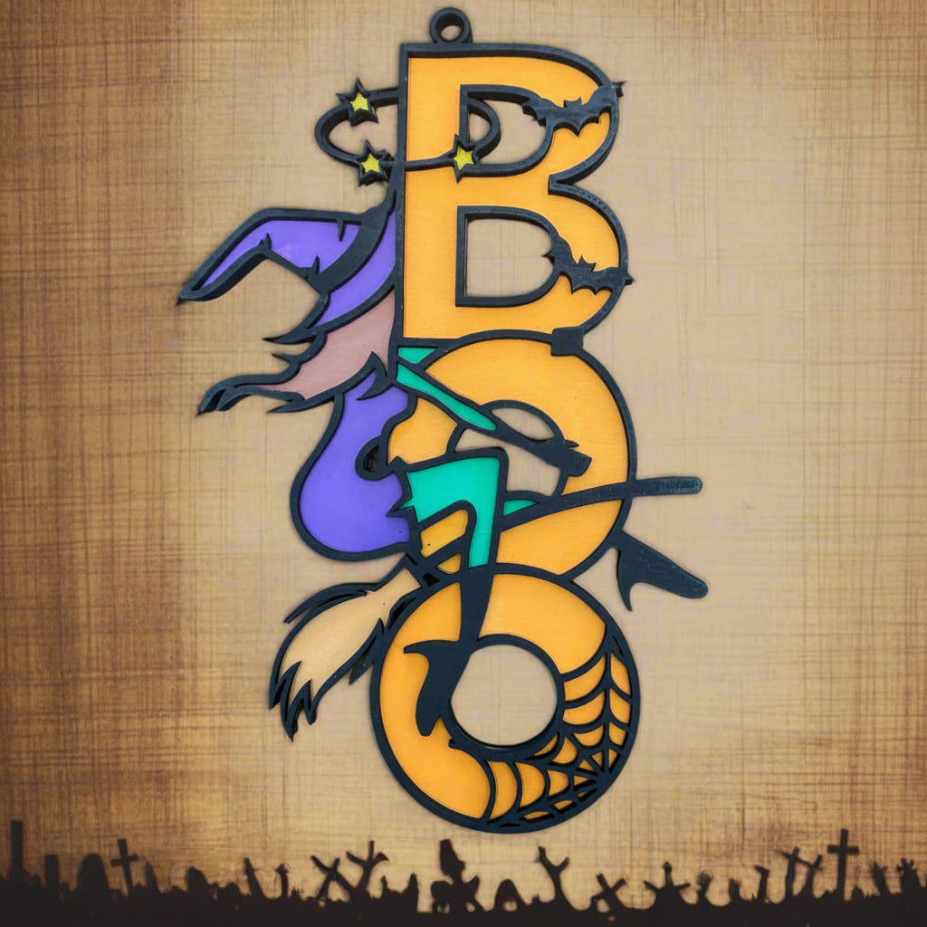 Witching Hour BOO – Halloween Wall Hanging