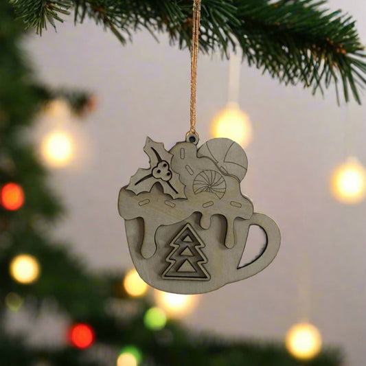 Christmas Tree-on-a-mug Ornament- DIY Ornament Kit