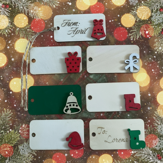 'Tis The Season Wood Gift Tags