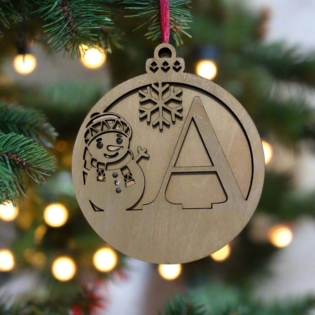 Personalized Alphabet Snowman