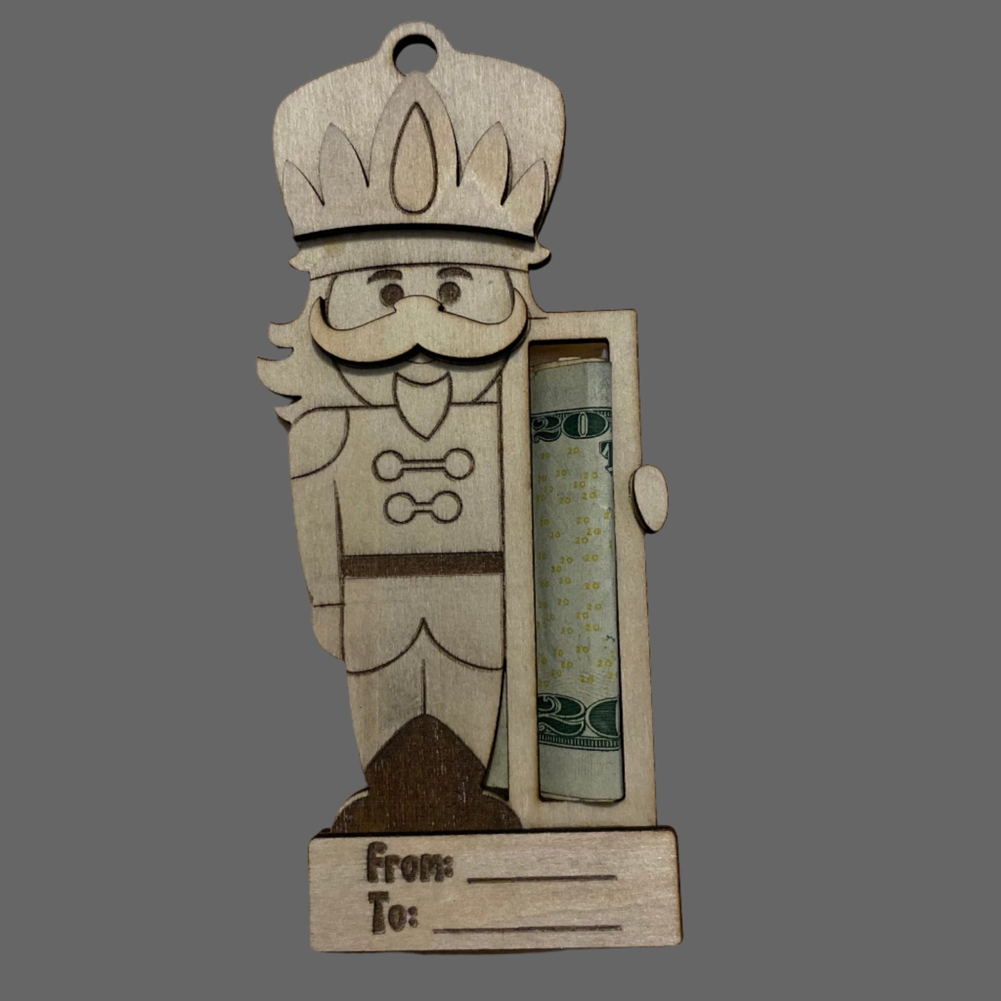 Nutcracker Money Holder Ornament – Personalized Christmas Gift Tag