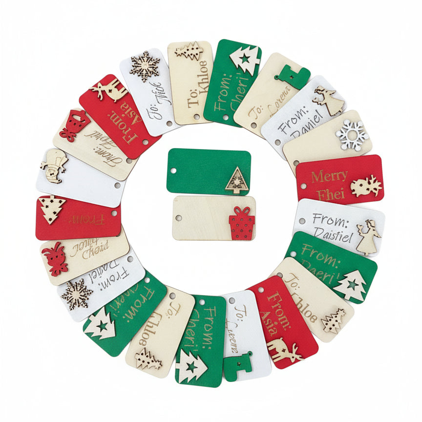 'Tis The Season Wood Gift Tags