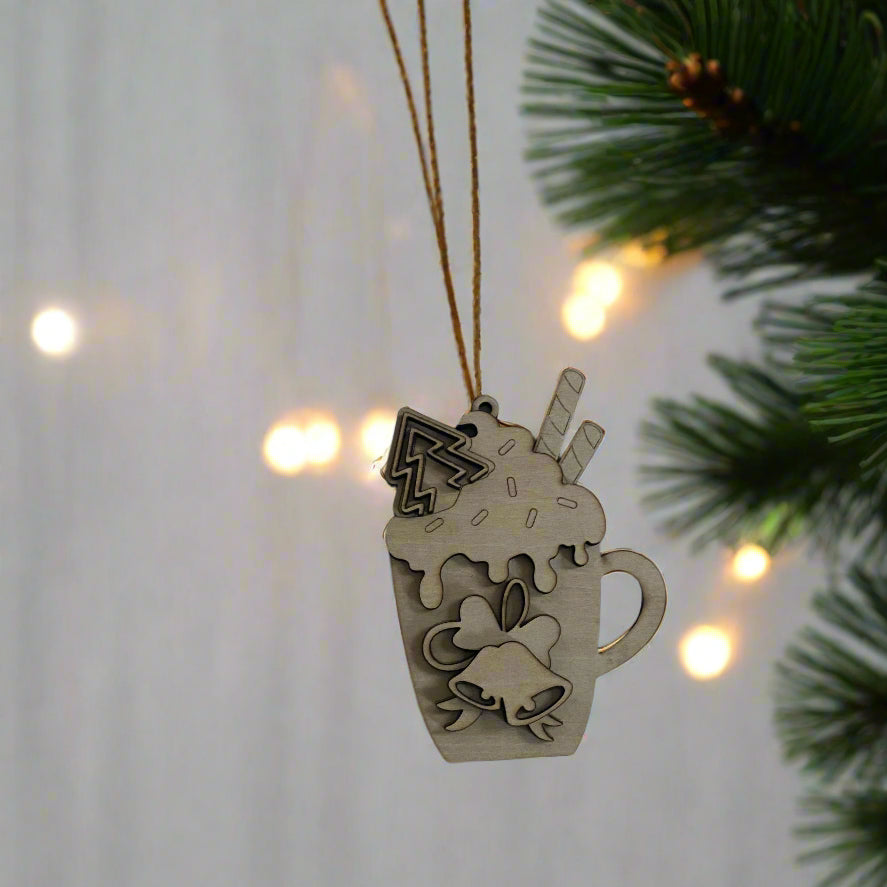 Holiday Bell-on-a-mug Ornament- DIY Ornament Kit