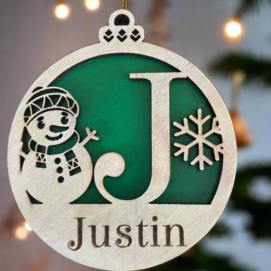 Personalized Alphabet Snowman