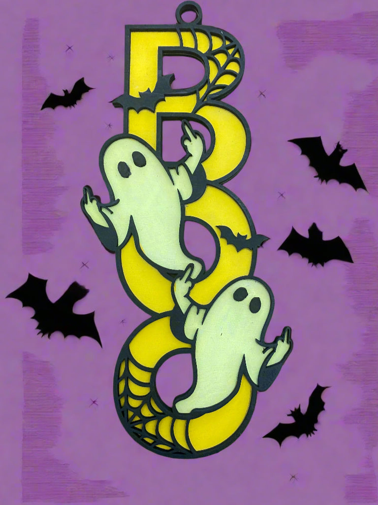BOO You Too – Rude Ghost Halloween Wall Hanging