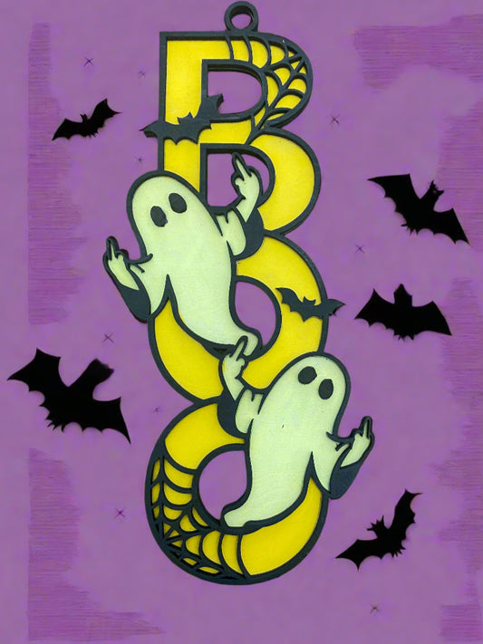 BOO You Too – Rude Ghost Halloween Wall Hanging