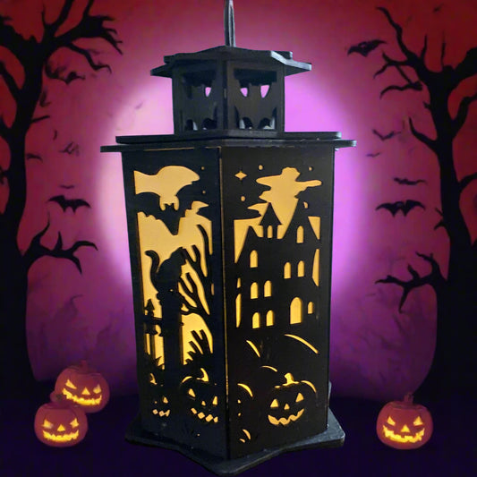 Haunted Glow: Halloween Silhouette Lanterns