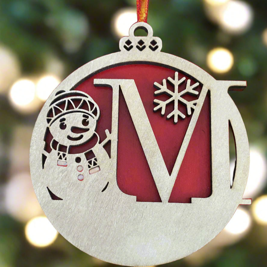 Personalized Alphabet Snowman