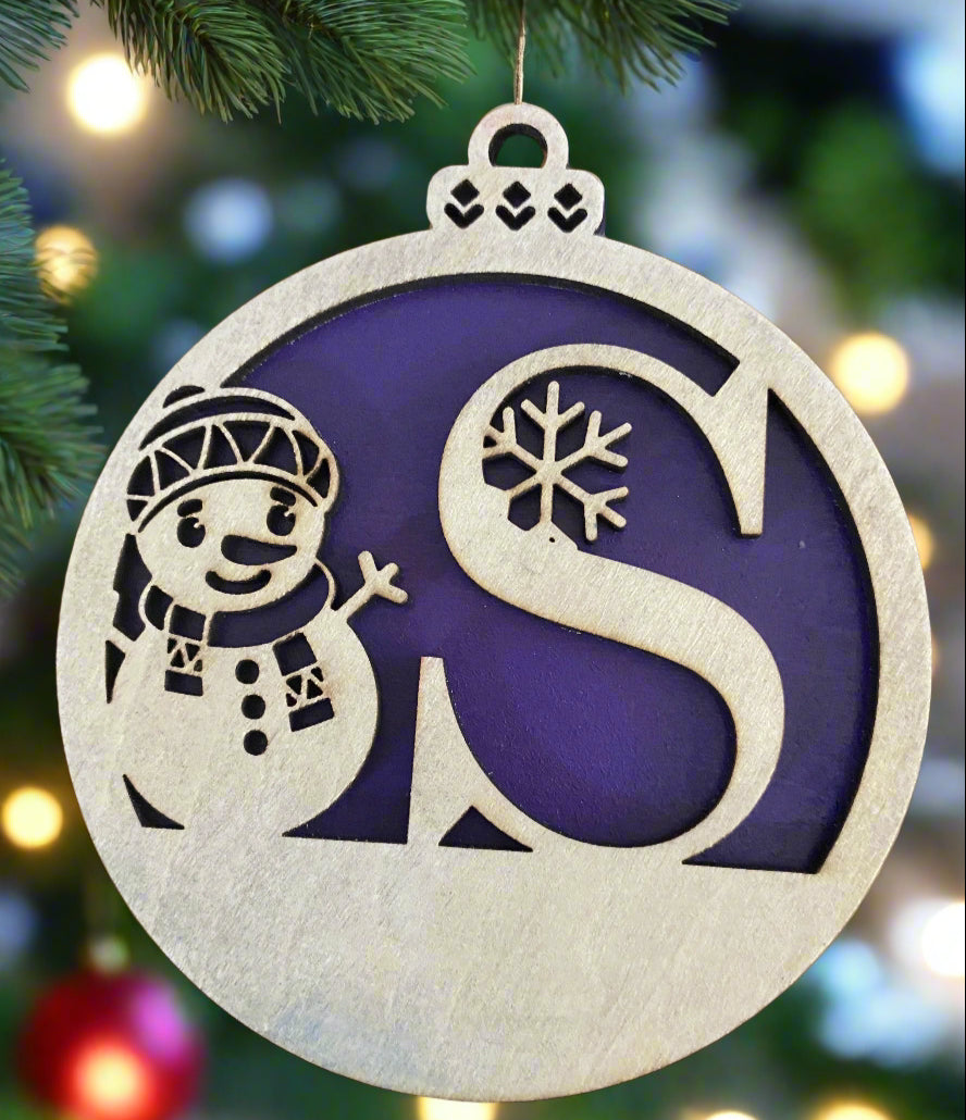 Personalized Alphabet Snowman