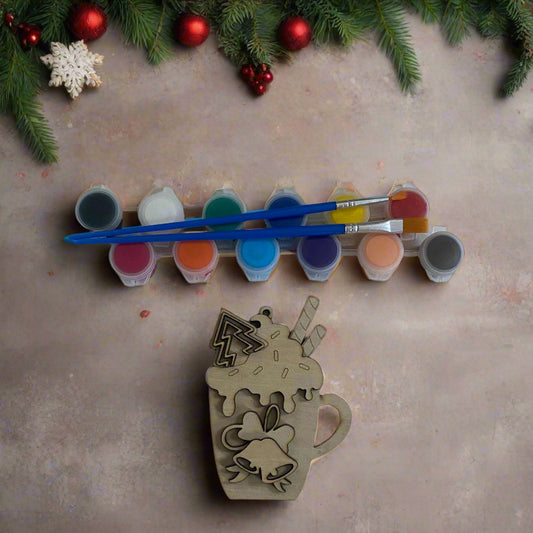 Holiday Bell-on-a-mug Ornament- DIY Ornament Kit