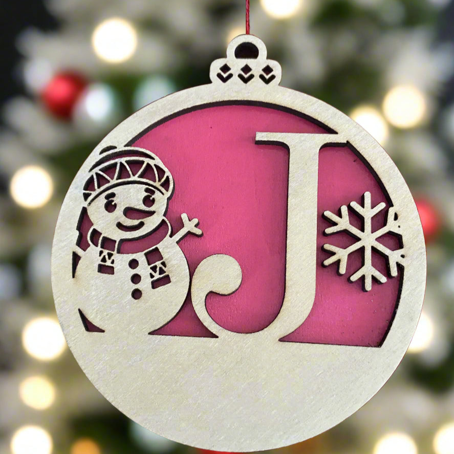 Personalized Alphabet Snowman
