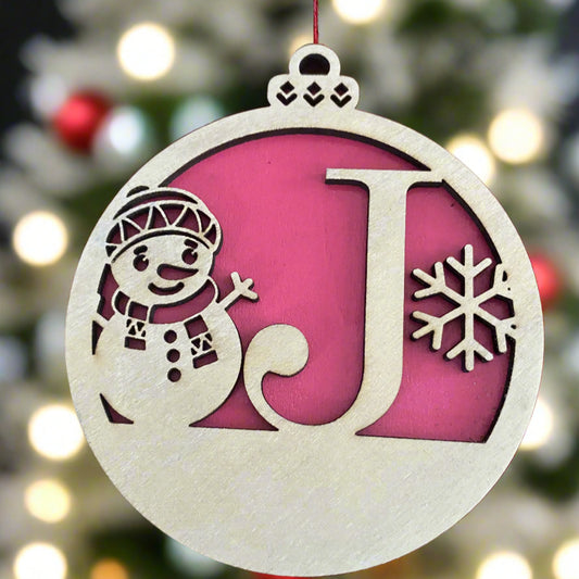 Personalized Alphabet Snowman