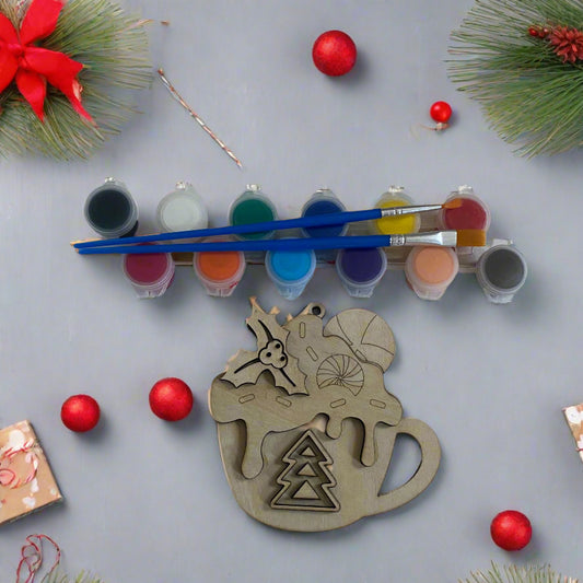 Christmas Tree-on-a-mug Ornament- DIY Ornament Kit