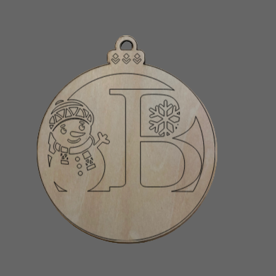 Personalized Alphabet Snowman