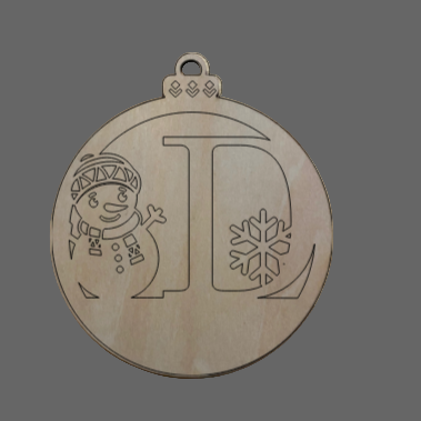 Personalized Alphabet Snowman