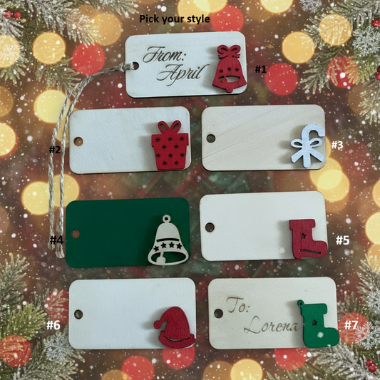 'Tis The Season Wood Gift Tags