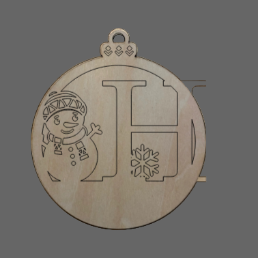 Personalized Alphabet Snowman