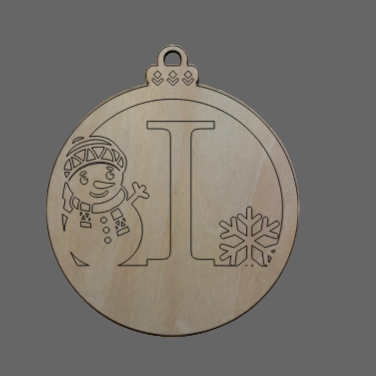 Personalized Alphabet Snowman