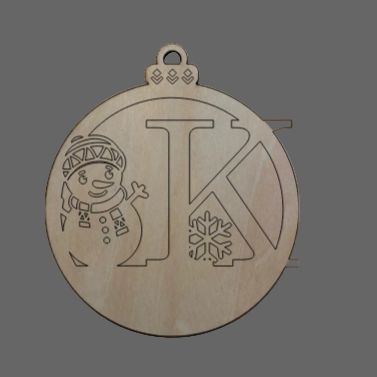 Personalized Alphabet Snowman