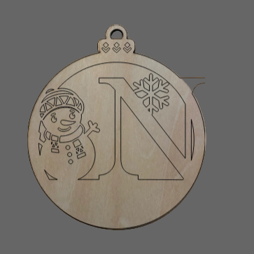 Personalized Alphabet Snowman