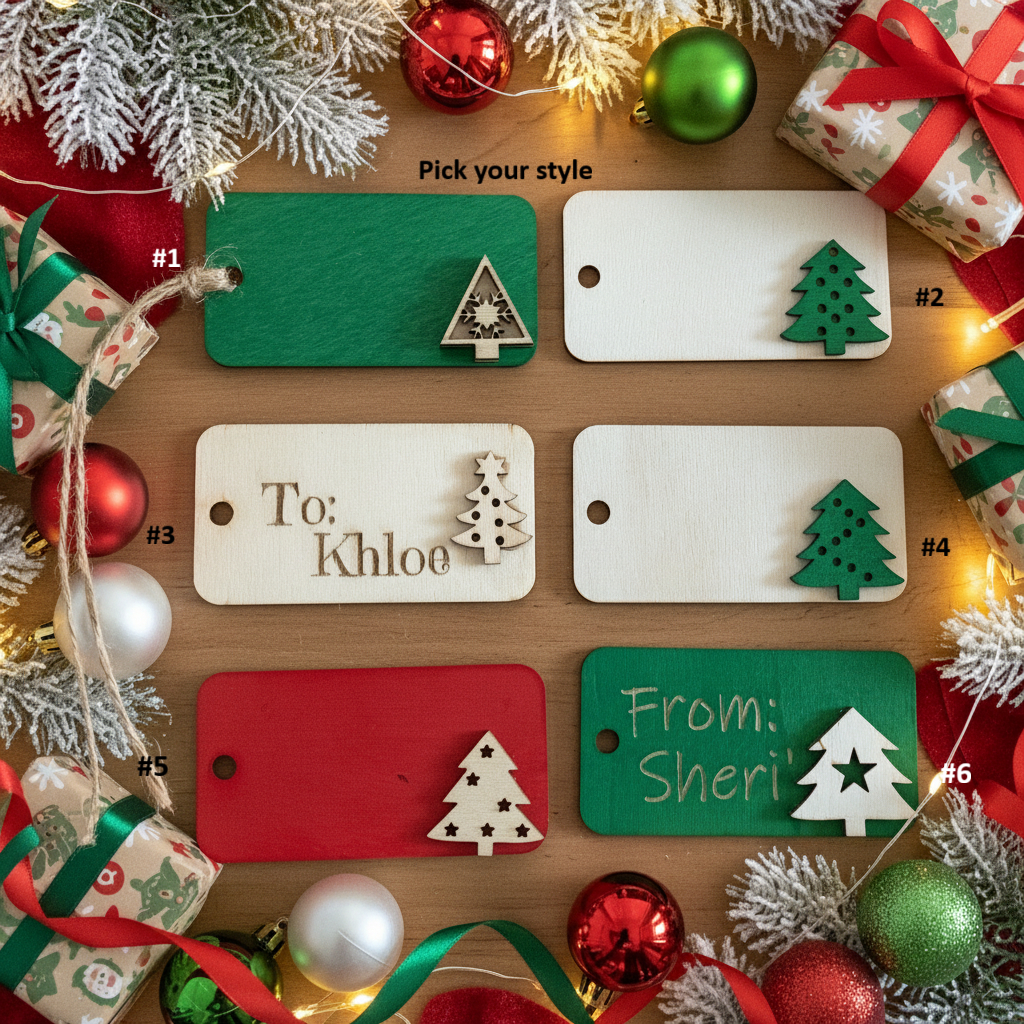 Tree's Wood Gift Tags