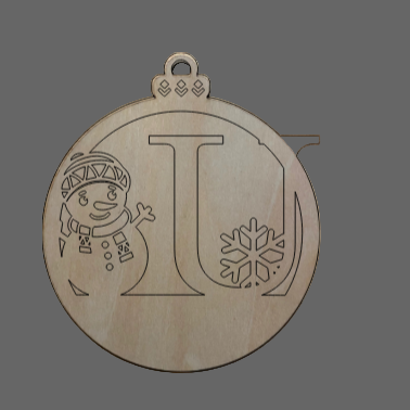 Personalized Alphabet Snowman