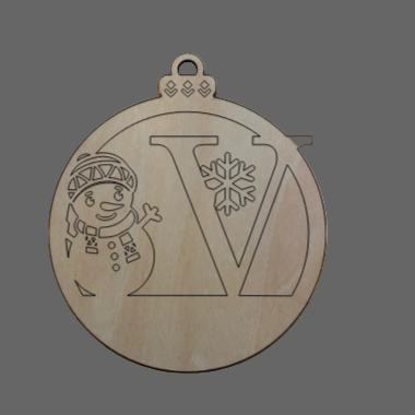Personalized Alphabet Snowman