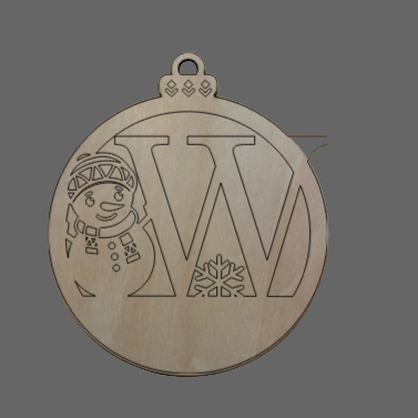 Personalized Alphabet Snowman