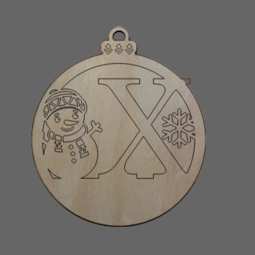 Personalized Alphabet Snowman