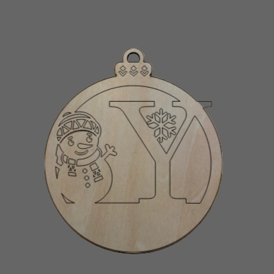 Personalized Alphabet Snowman