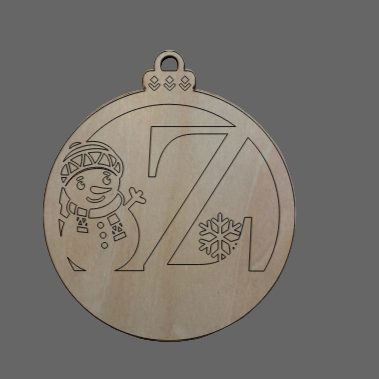 Personalized Alphabet Snowman