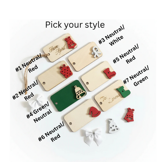 'Tis The Season Wood Gift Tags