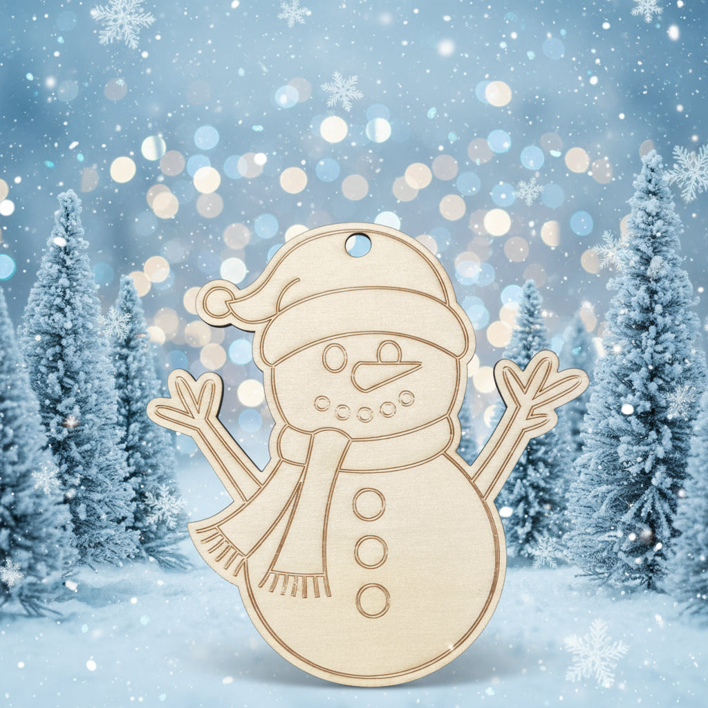 Frosty Wood Ornament- DIY Ornament Kit
