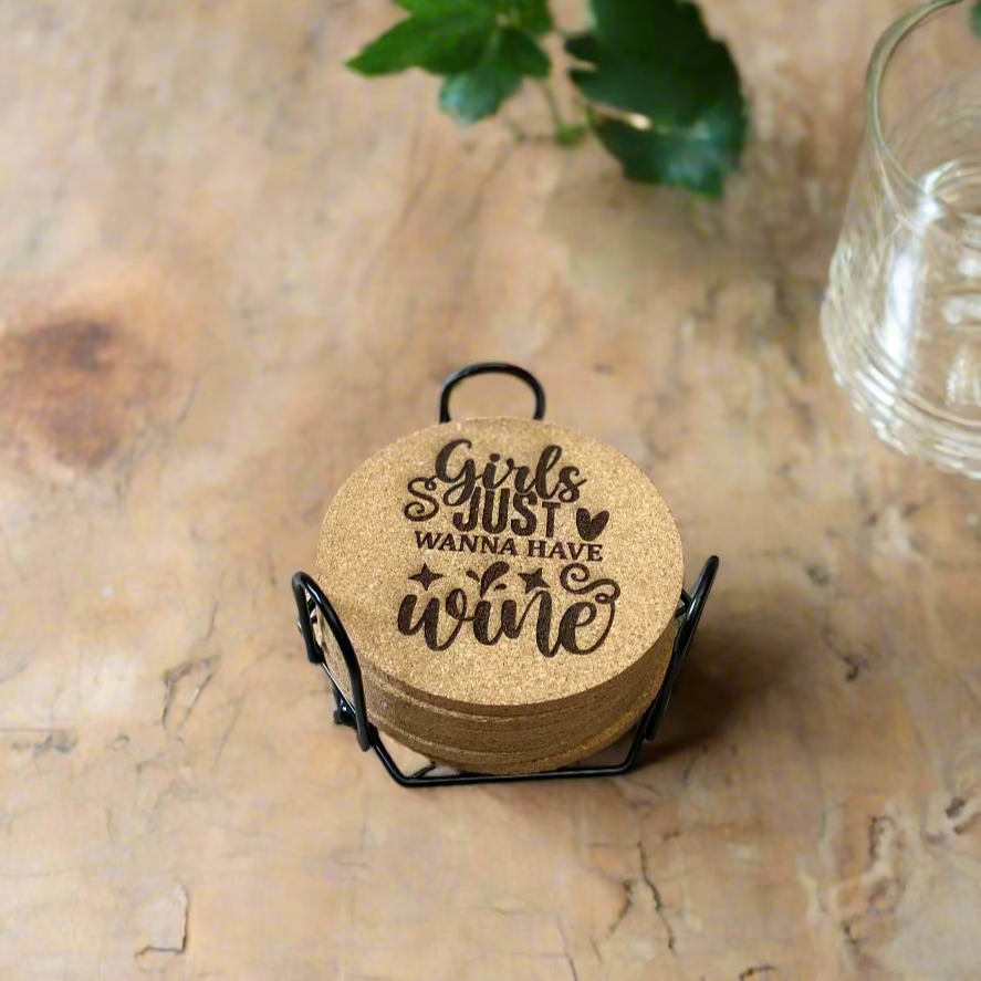 Slate Coaster- Girls Just Wanna Have Wine