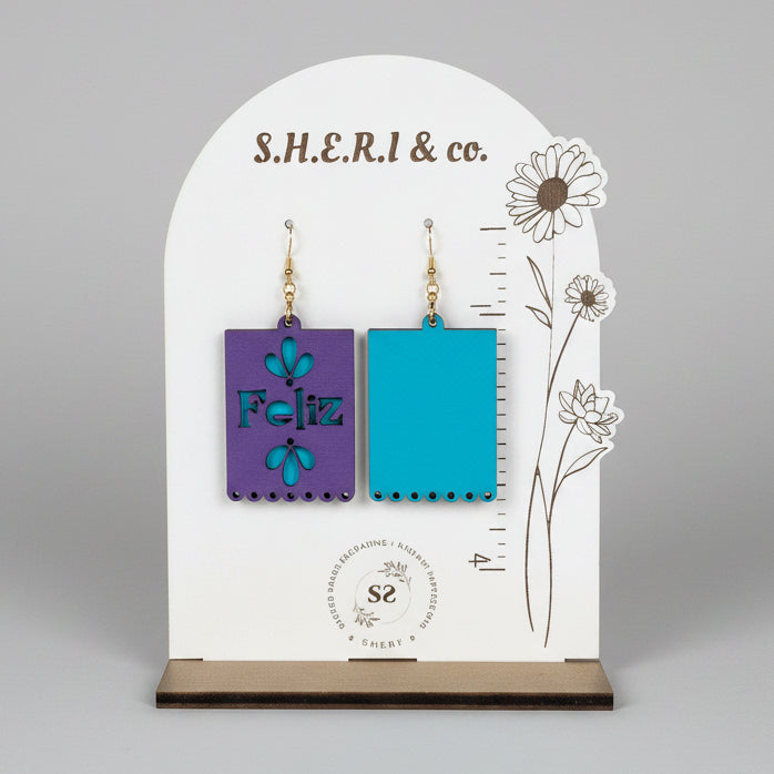Feliz Bloom Earrings | Handcrafted Birch Wood