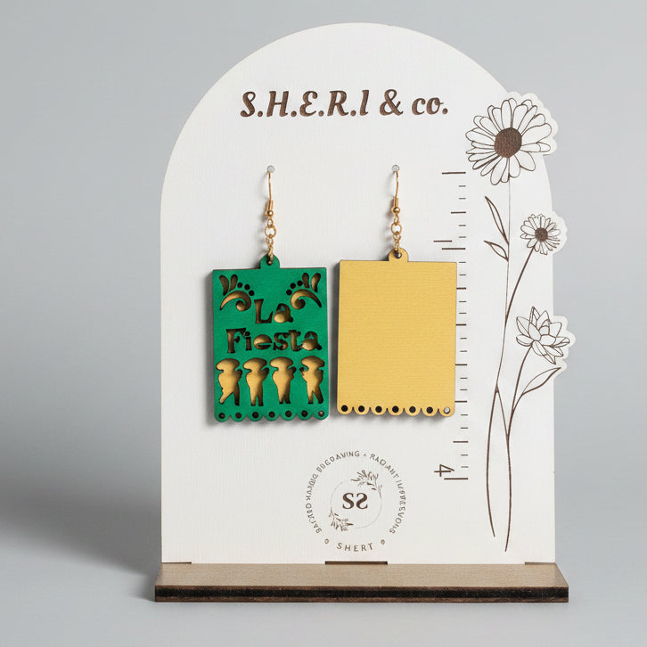 La Fiesta Mariachi Earrings | Handcrafted Birch Wood