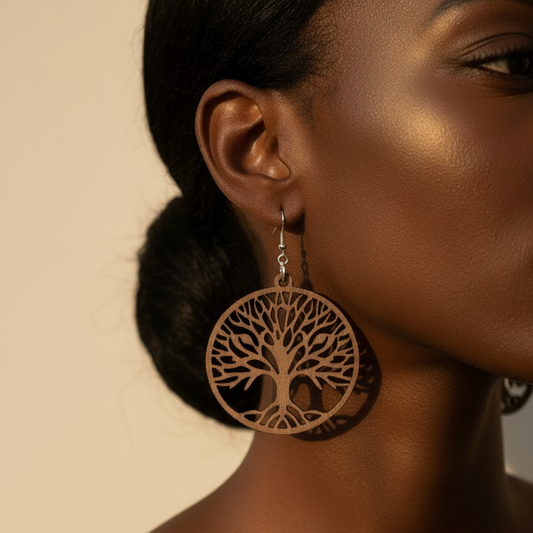 Tree of Life Earrings | Handcrafted Wood
